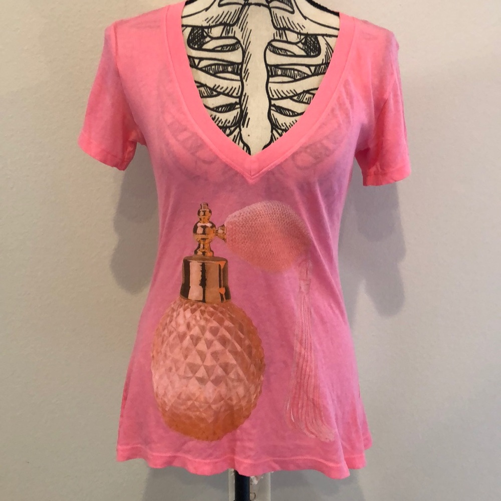 NWT Small Wildfox Pink Perfume Graphic T-shirt!